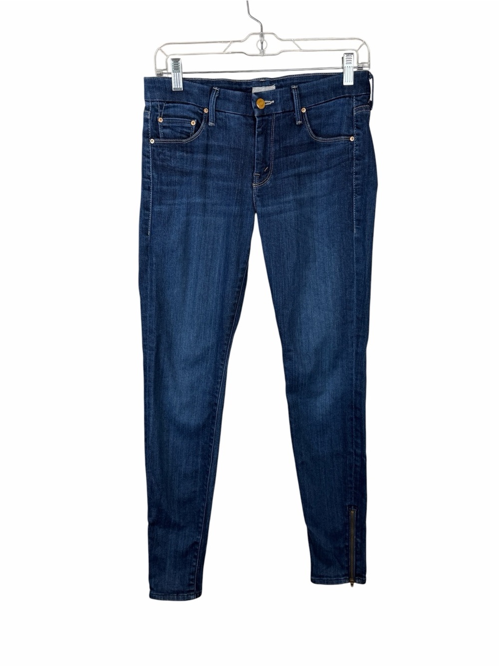 Mother The Looker Ankle Zip Jeans Smooth Moves